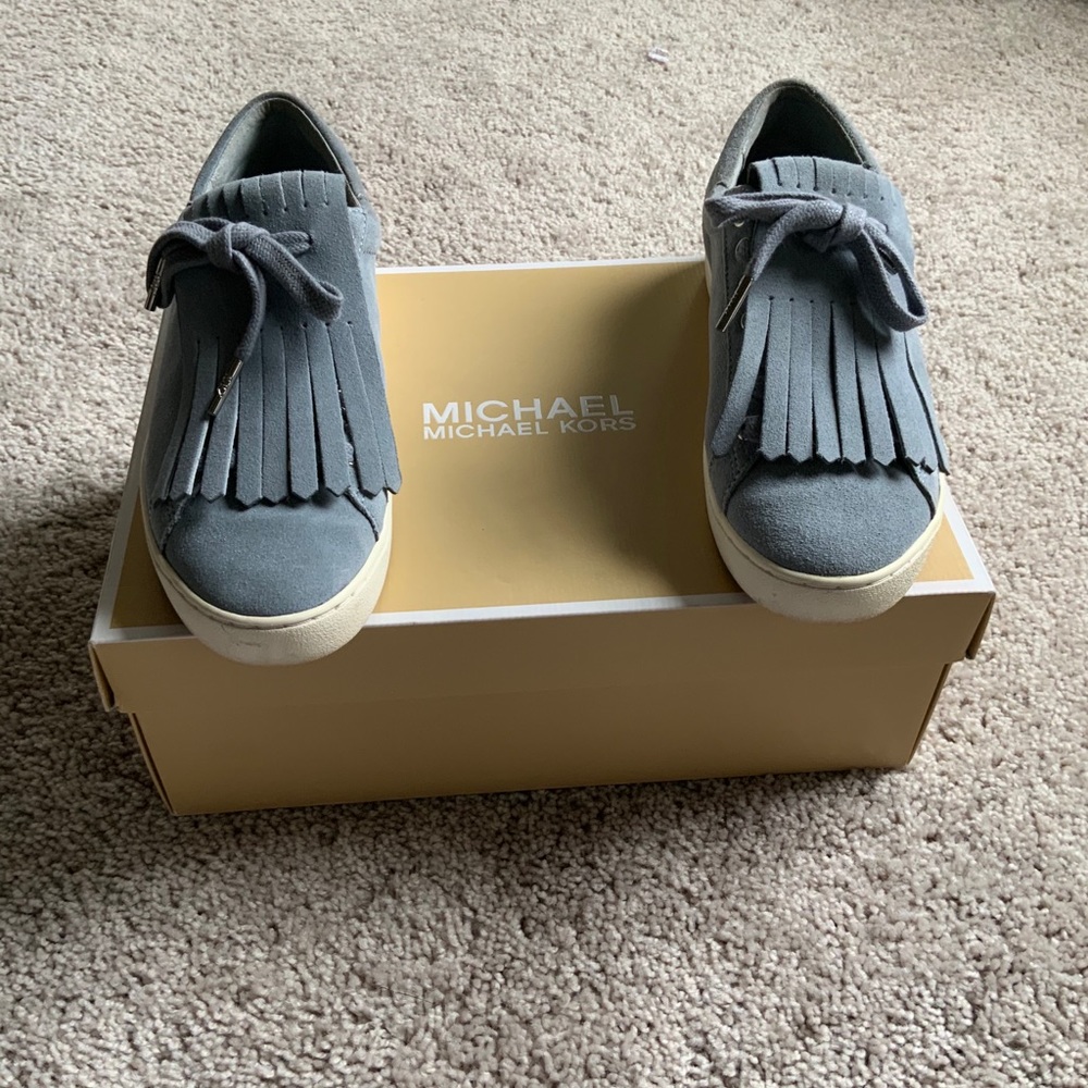 Michael Kor dusty blue sneaker